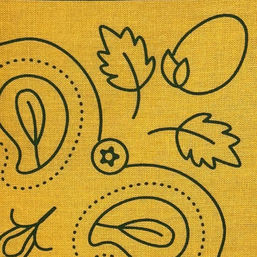 SOLELY Golden Yellow Fruit Print Bandana 21.5